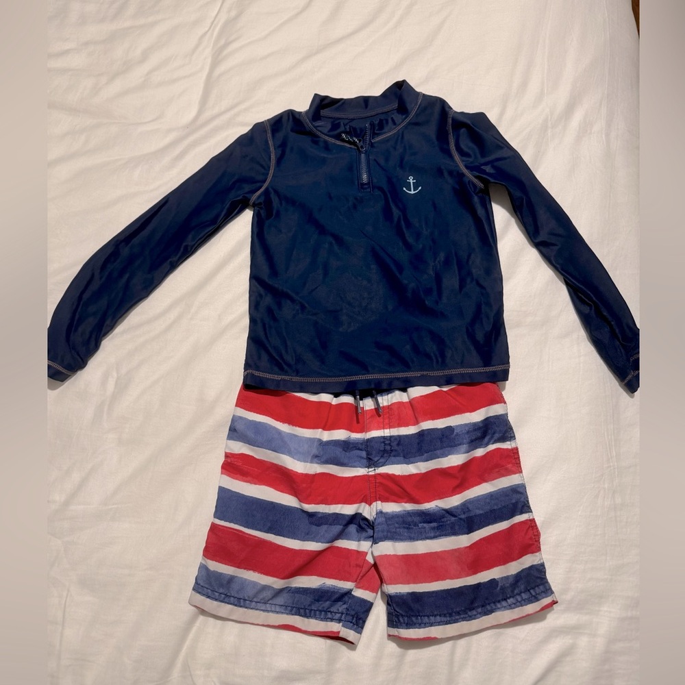 Carters Rash-guard and Trunks size 5T